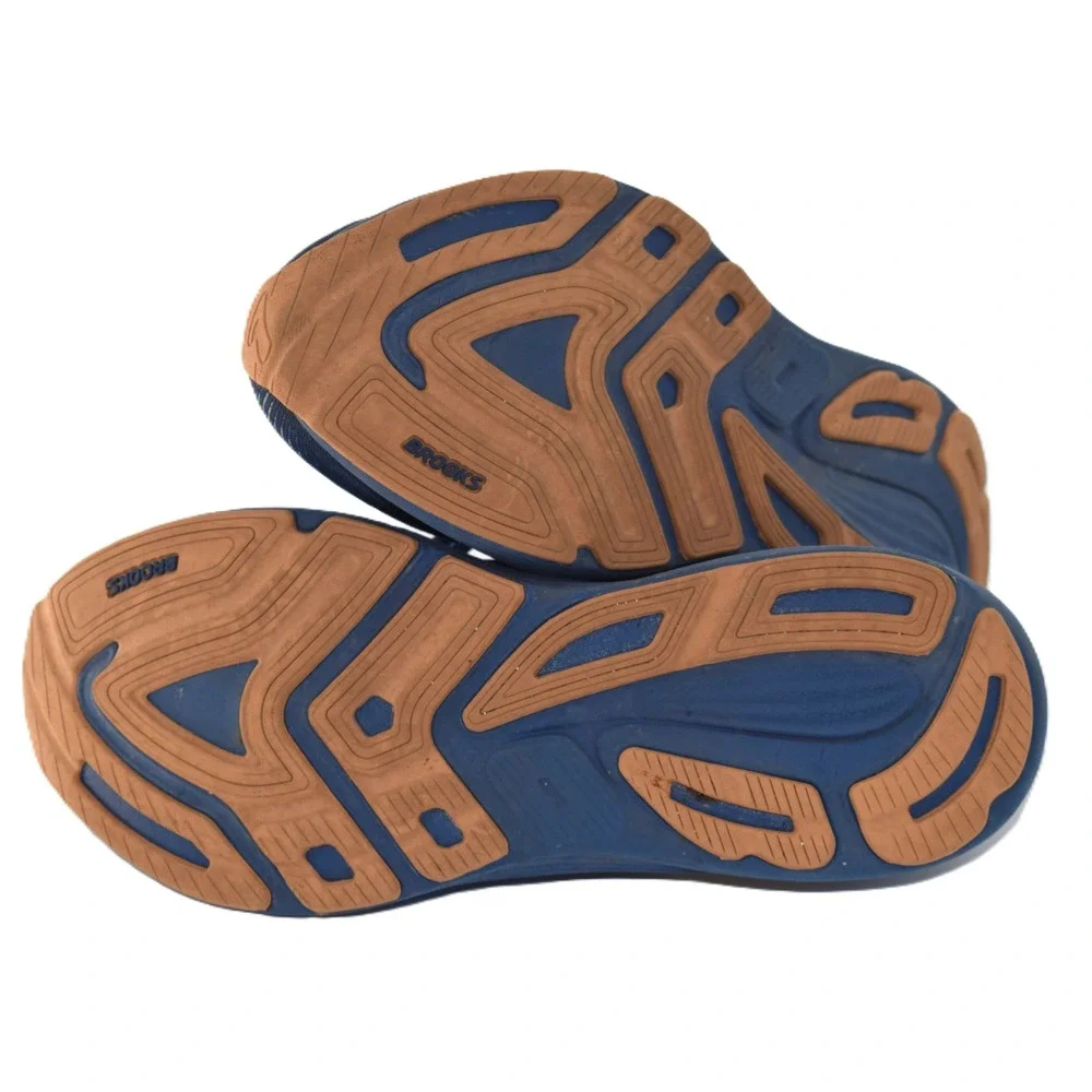 Brooks Revel 8 Running Shoes Mens 10.5 Navy Gold Good Cushioned Road Sneakers